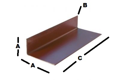 3″x2″x20′ Base Angle dimensions diagram