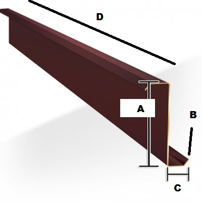 4″x22′ Zee-Purlin dimensions diagram